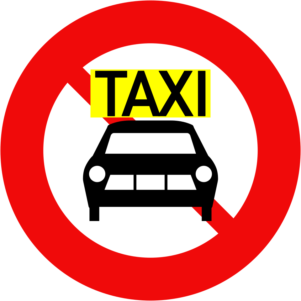 Biển P.107b Cấm xe ô tô taxi