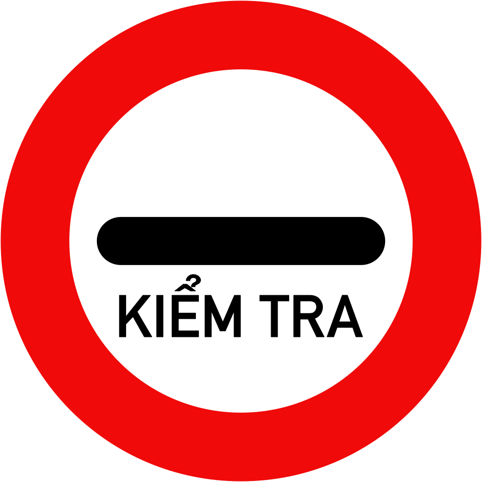 Biển P.129 Kiểm tra