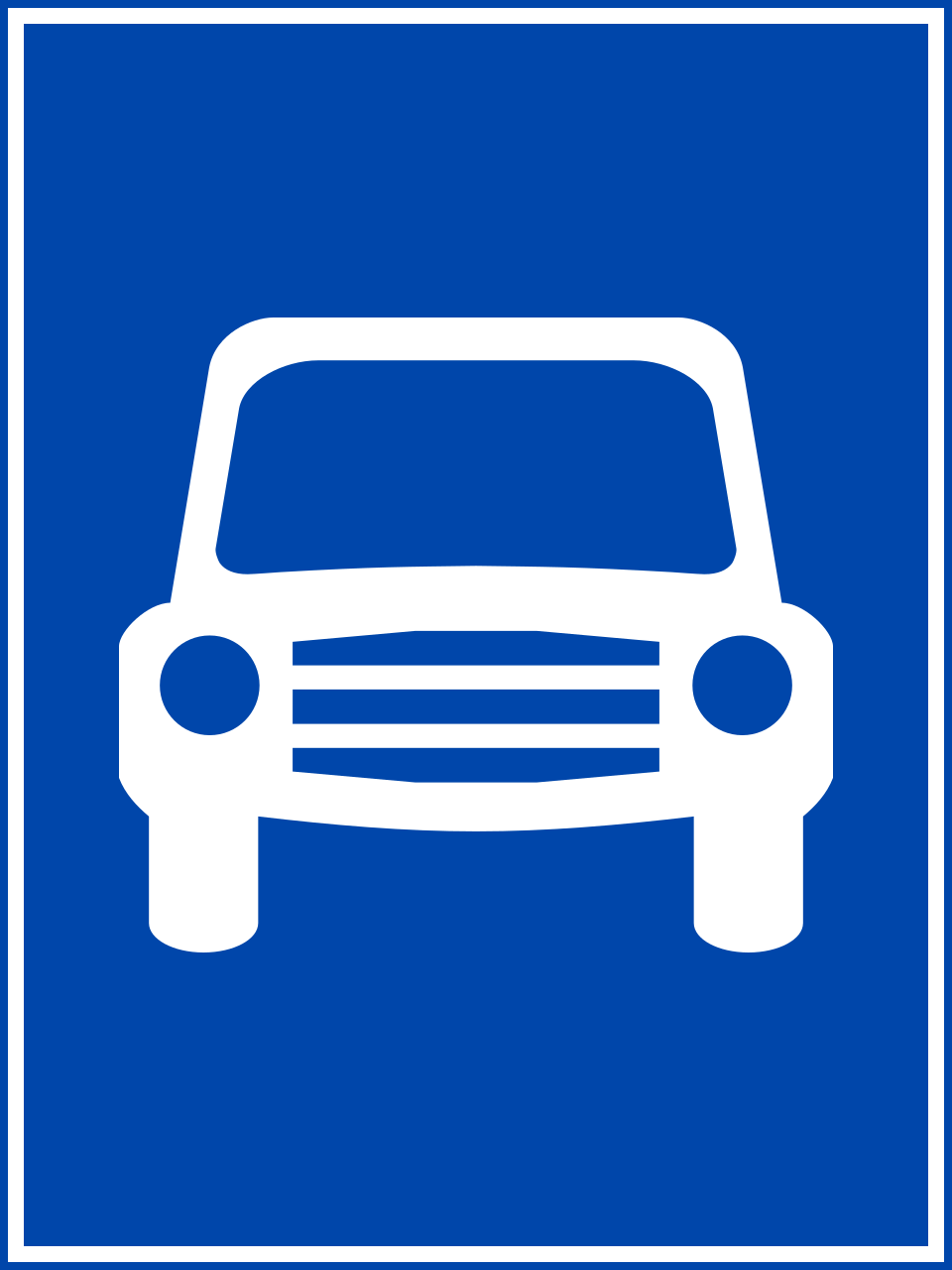 Biển R.403a Đường dành cho xe ô tô