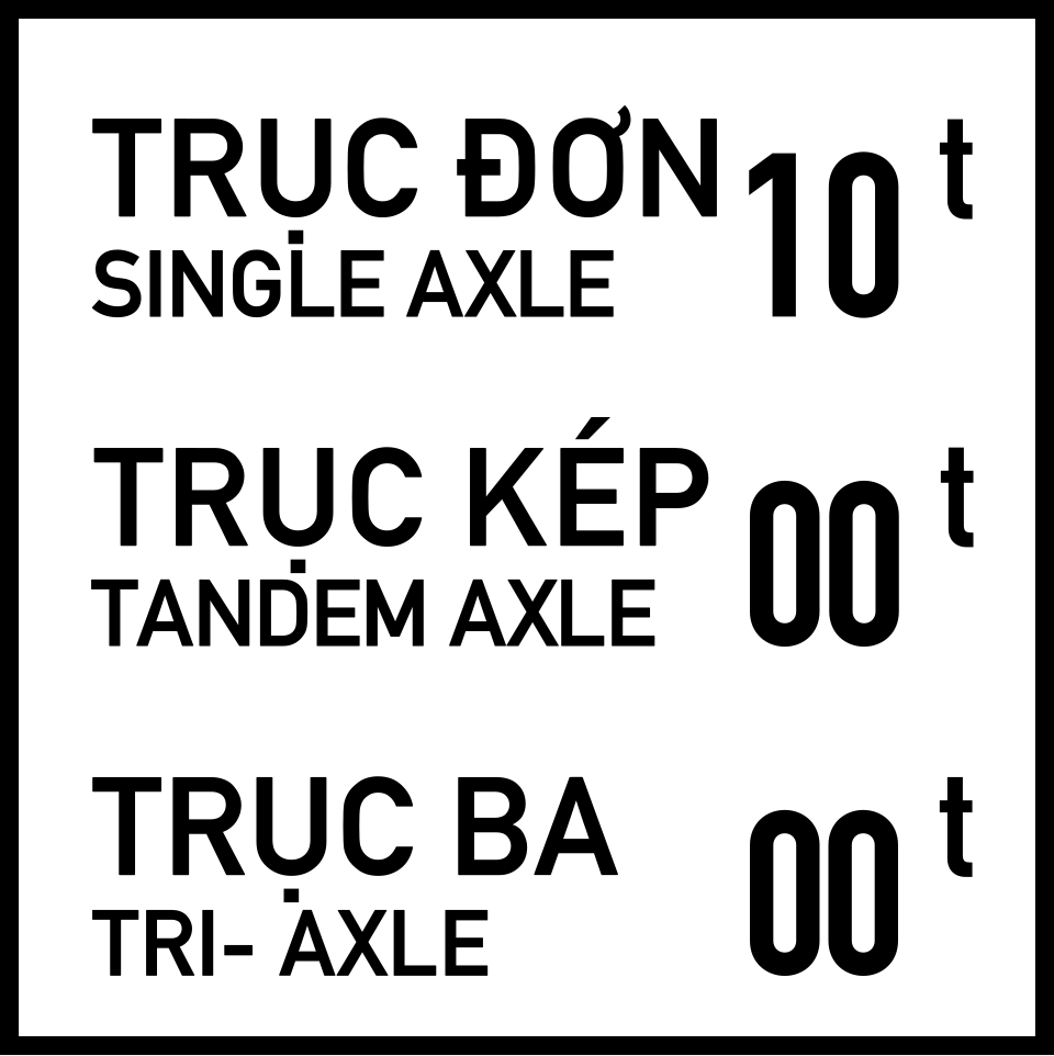 Biển S.505c Loại xe hạn chế qua cầu
