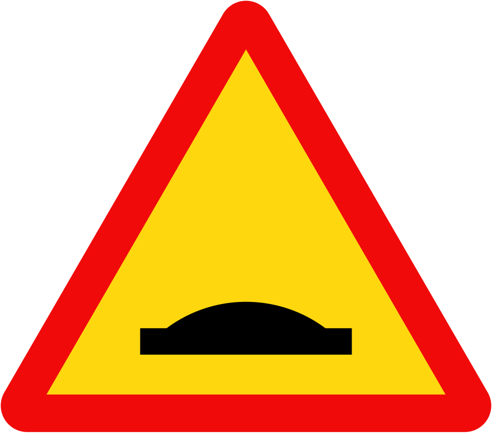 Biển W.221b Đường có gờ giảm tốc
